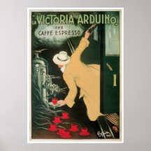 Art vintage d'annonce de boissons de café de Victo Affiche