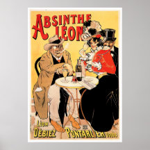 Art vintage d'annonce de boissons de vin de Léon d Posters