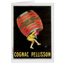 Art vintage d'annonce de boissons de vin de Pellis Cartes De Vœux