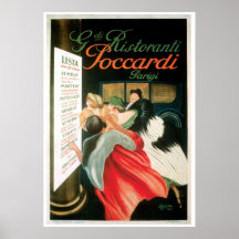 Art vintage d'annonce de nourriture de restaurants affiches