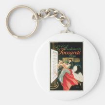Art vintage d'annonce de nourriture de restaurants porte-clef