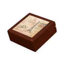 Art vintage de Tour Eiffel Coffret Cadeau
