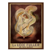 Art vintage Nouveau, danse de danseur de Loie de L Carte Postale