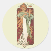 Art vintage Nouveau, partie de Champagne de femme Autocollants