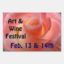 Art & Wine Festival! signs outdoors Valentine's