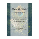 Artful Detail Peacock Feather Save the Date Postcard