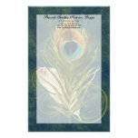Artful Detail Peacock Feather Stationery
