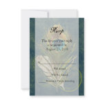 Artful Detail Peacock Feather Wedding Small RSVP Personalized Invitations