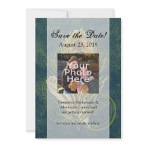 Artful Detail Peacock Wedding 5x7 Save the Date