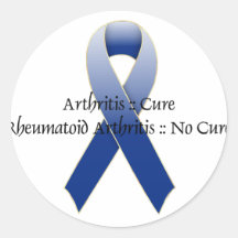 Arthritis Blue Ribbon Awareness Design 4 Sticker
