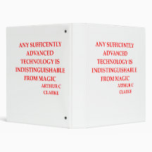 arthur c clarke quote 3 ring binder