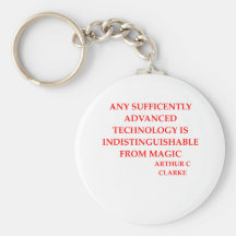 arthur c clarke quote keychains