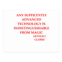 arthur c clarke quote post card