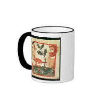 Arthur meets the giant roasting a pig on a coffee mug