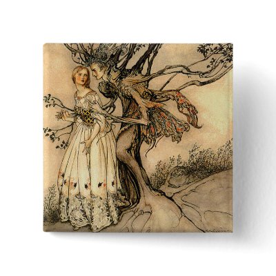 Arthur Rackham - Old Woman in the Wood Buttons by Aquavel