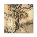 Arthur Rackham - Old Woman in the Wood Fridge Magnets