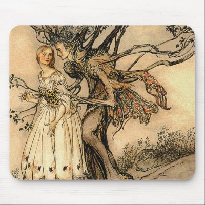 Arthur Rackham - Old Woman in the Wood Mouse Pad by Aquavel