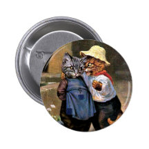 Arthur Thiele - Lovely Country Cats Pinback Button
