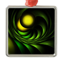 Artichoke Abstract Fractal Artwork Christmas Tree Ornament