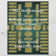 Artist created : Emerald Green Brick Pattern Personalized Flyer