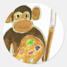Artist Monkey Stickers