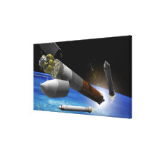 Artist rendition of a heavy-lift rocket canvas prints