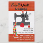 Artiste piquant de textile prospectus personnalisés