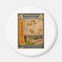 Artistes de trapèze Barnum et Bailey 1896 Aimant Pour Réfrigérateur