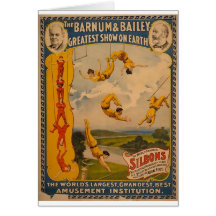 Artistes de trapèze Barnum et Bailey 1896 Carte De Vœux