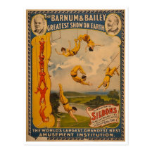 Artistes de trapèze Barnum et Bailey 1896 Carte Postale