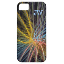Artistic abstract case with Monogram iPhone 5 Cover