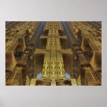 Artistic abstract poster "Skyscrapers"