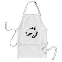 Artistic Bull Terrier Dog Breed Design Aprons