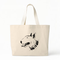 Artistic Bull Terrier Dog Breed Design Canvas Bag