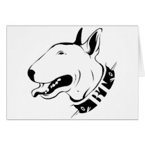 Artistic Bull Terrier Dog Breed Design Greeting Cards