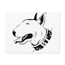 Artistic Bull Terrier Dog Breed Design Postcards