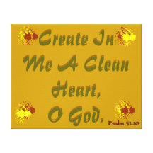 Artistic Canvas art Create a clean heart verse! Canvas Prints