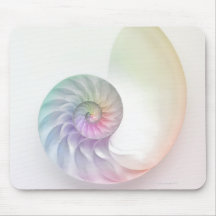 Artistic coloured nautilus image mousepad
