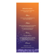 Artistic Dandelions Wedding Reception Dinner Menus Personalized Rack Card