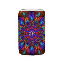 Artistic floral design with Monogram Blackberry Case