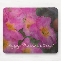 Artistic floral Mother's day mousepad with text
