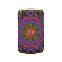 Artistic kaleidoscope, flower & monogram blackberry bold cases