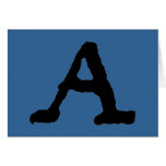 Artistic Letter "A" Woodcut Woodblock Initial