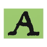 Artistic Letter "A" Woodcut Woodblock Initial