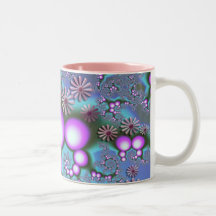 Artistic mug with flowers