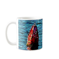 Artistic Red Buoy on the Ocean Mug