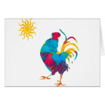 Artistic Rooster the King of the BarnYard Greeting Card