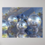 Artistic sci-fi poster "Brand new worlds"