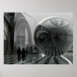 Artistic sci-fi poster "Walking in an alien world" posters