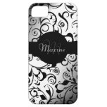 Artistic shades black white damask iphone 5 case